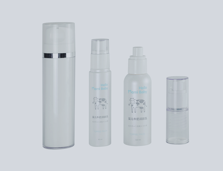 White Plastic Cosmetic Bottles