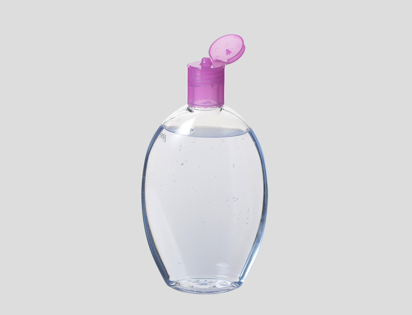 Clear flat Sanitizer Bottle