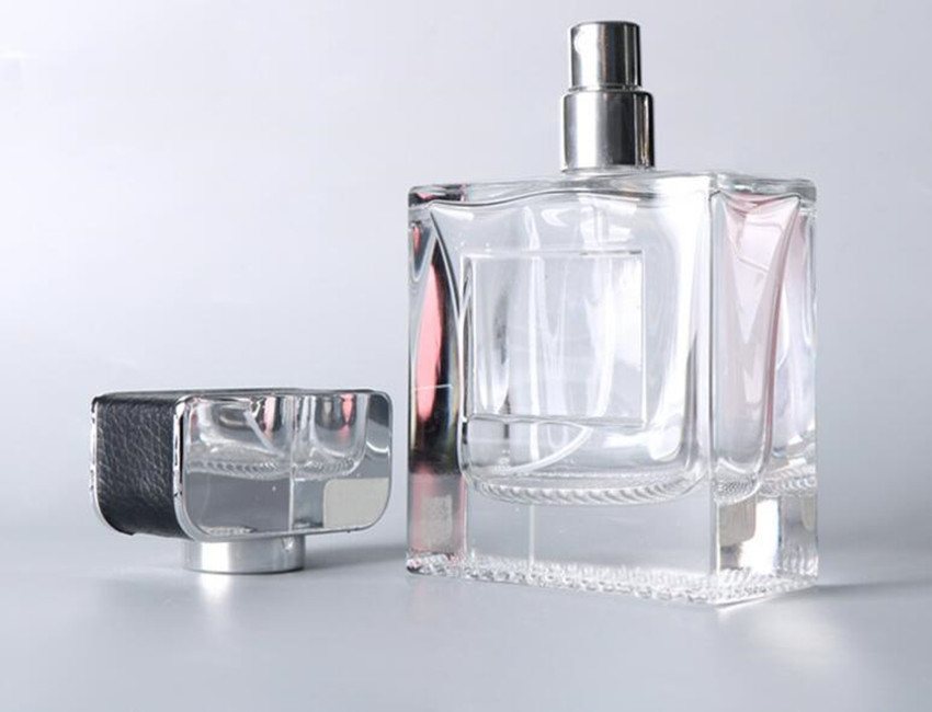 Clear Square Glass Perfume Bottle