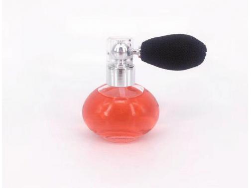 Red Round Glass Bottle