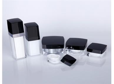 quadratisches Acryl-Kosmetikglas