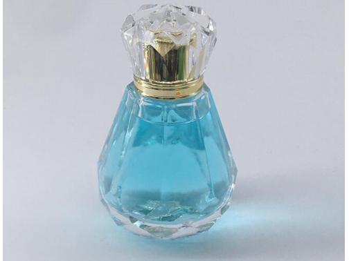 Blue Glass Cosmetic Bottles