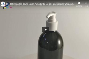 Custom Black Boston Round PET-Flasche Lotion für Hand Sanitizer GEL